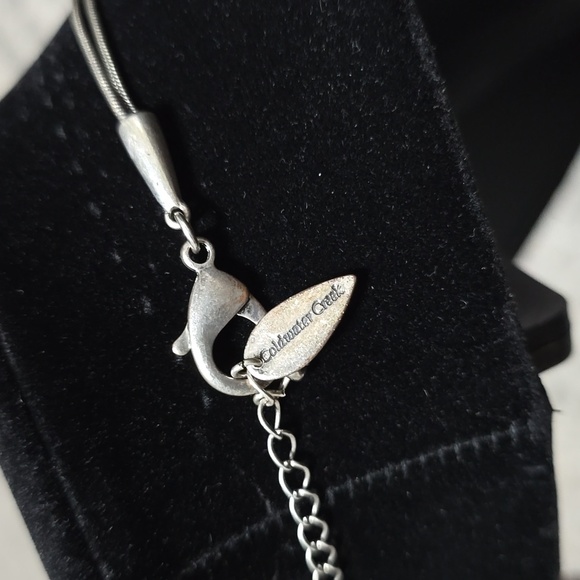 COLDWATER CREEK Multi Strand Natural Shell & Glass Beads Silver Chain Necklace - Picture 4 of 14